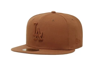 New Era 59Fifty Men Women Cap Los Angeles Dodgers Color Pack Brown Fitted Hat - Picture 1 of 5