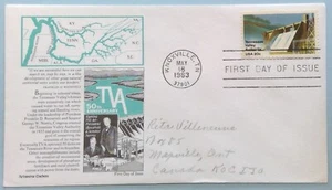 Scott 2042 FDC TVA Norris Hydroelectric Dam Roosevelt Aristocrat ADDRESSED - Picture 1 of 3
