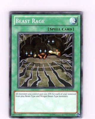 Yu-Gi-Oh TCG Beast Rage DREV-EN056 Unlimited Regular Common Card NM - Image 1 of 2