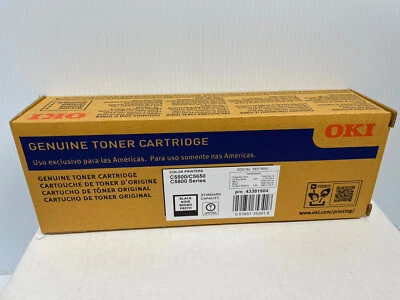 Okidata 43381904 C5500 C5650 C5800 Black Toner Cartridge Standard 2K Yield - Image 1 of 2