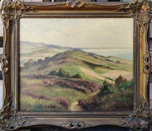 THE LAND OF GREEN AND PURPLE, original oil painting - Picture 1 of 7