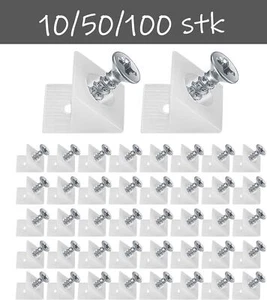 10-100x Rückwandverbinder Schubladenboden Halter Stabilisatoren mit Schraube neu - Bild 1 von 7