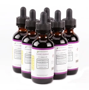 RARE EARTH BOTANICALS Lugols Solution of Iodine 2% 2oz 6 Bottles Priority Mail - Picture 1 of 5