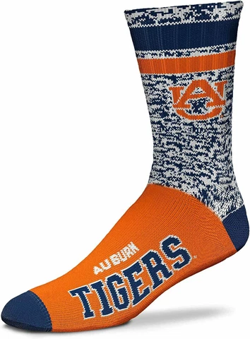 NEW Auburn Tigers NCAA Retro Deuce Large Crew Socks Team Colors Fits 10-13 Cover