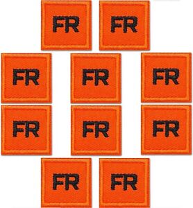 FR Patches for clothing iron on (10-Pack) fr replacement badge