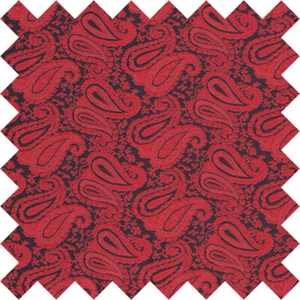Muestra Muestra Floral de Cachemira Negra y Roja de DQT - Imagen 1 de 1