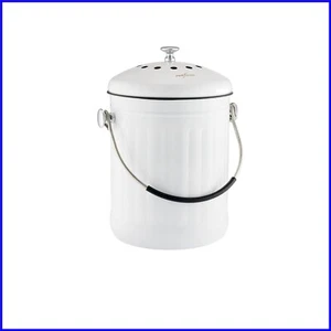 Elegant Indoor Compost Bin with Dual Filter - 5L Stainless Steel Waste Container - Picture 1 of 10