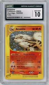 Pokemon Arcanine Skyridge Holo #H2 CGC 10 gemme ottime condizioni - Foto 1 di 2