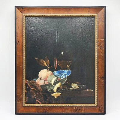 Dutch Reproduction Still Life Framed Canvas Print with Hand Embellished Texture - Image 1 of 4