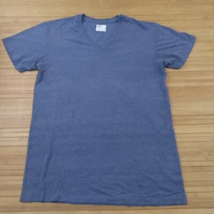 Flaw Adriano Goldschmied Blue V Neck Shirt Medium Flaw Rayon/Polyester/cotton - Picture 1 of 5