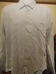English Laundry Men's Striped Shirt with 1 front pockets & flip cuffs XL - Picture 1 of 4