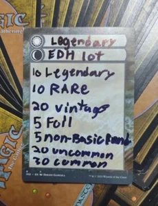 EDH Commander 100 Card Lot Pack Magic the Gathering MTG 10 LEGENDARY w/ VINTAGE - Picture 1 of 4