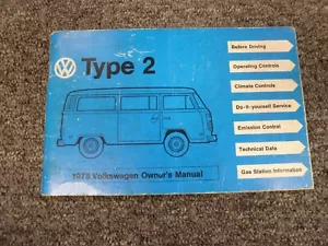 1978 Volkswagen VW Transporter Van Bus Kombi Campmobile Owner Manual User Guide - Foto 1 di 1