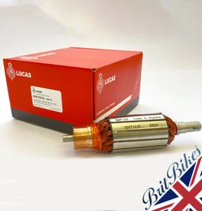 GENUINE LUCAS DYNAMO ARMATURE 6V 178mm TRIUMPH AMC NORTON TWINS 200712 UK MADE - Picture 1 of 3