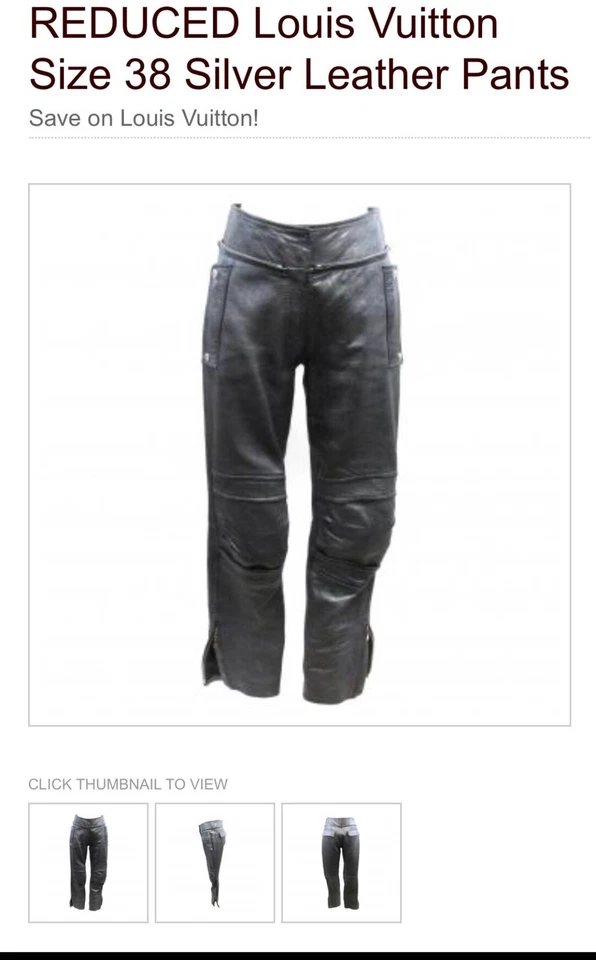 PANTALONES DE CUERO COMPLETOS FLEXIBLES SUAVES TALLA 38 LOUIS VUITTON MUJER Foto 1 de 1