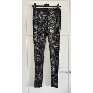 Punk Rave Leggings Size XS 6/ 8 NEW Black And Metallic Silver Marble NWT Goth - Picture 1 of 8