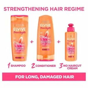 L'Oreal Elvive Dream Lengths Shampoo Conditioner + No Haircut Cream TRIO SET