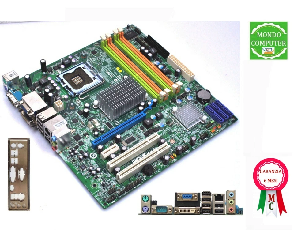 SCHEDA MADRE LGA 775  ACER VERITON & MG43M + BACK PANEL  DDR3 MEMORY - Immagine 1 di 1