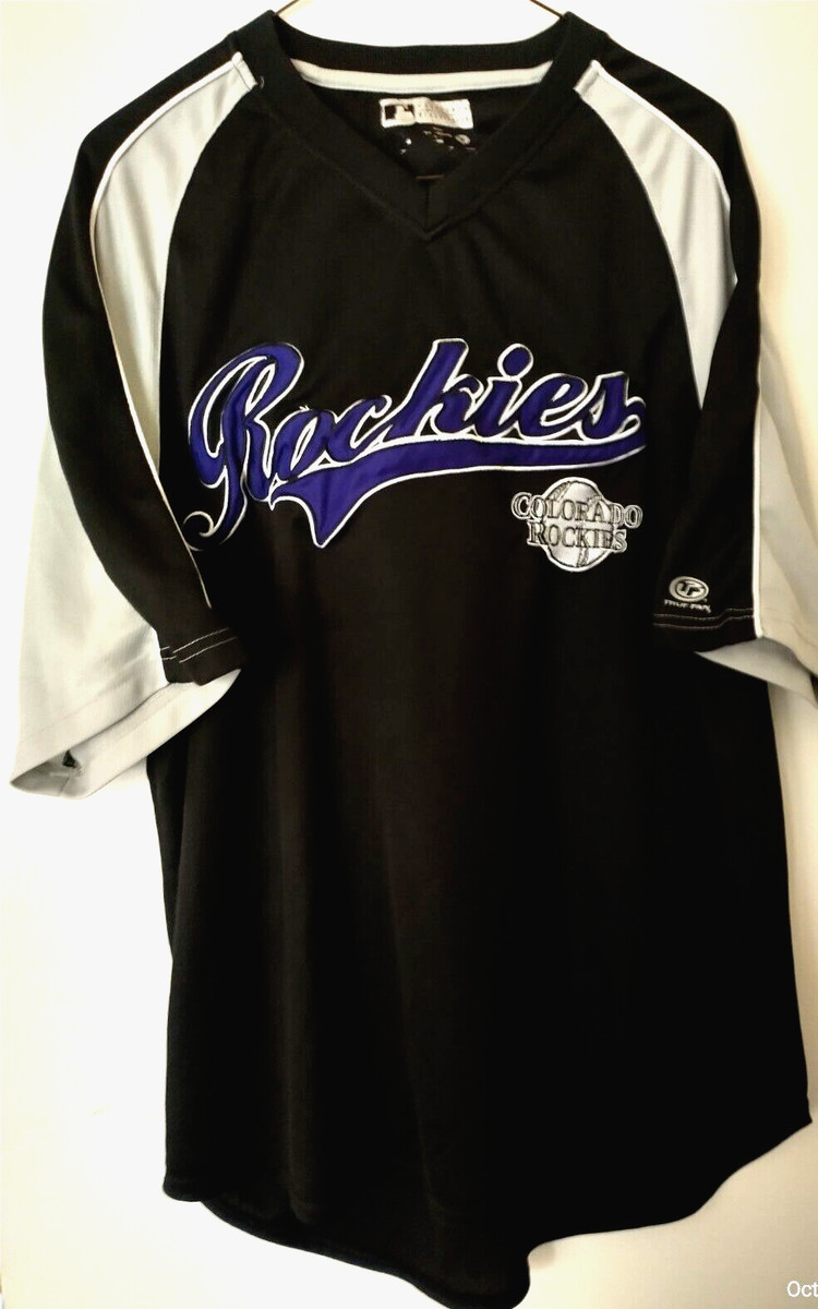 90s true fan mlb rockies ベースボール シャツ Vintage Colorado Rockies Baseball Jersey Men's Large True