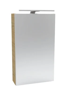Fackelmann B.STYLE LED Spiegelschrank Breite 40 cm Holzoptik Braun Tür Links - Bild 1 von 4
