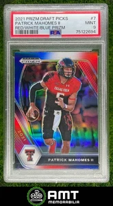 75122694 2021 Panini Prizm Draft Picks Patrick Mahomes II Red White Blue PSA 9 - Picture 1 of 3