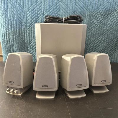 Boston Acoustics BA7800  Speaker System Subwoofer And Speakers + 12' Power Cord - Image 1 of 4