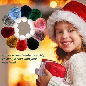 10pcs Christmas Tree Ornaments Christmas Hats DIY Sewing Crafts Christmas - Picture 1 of 14