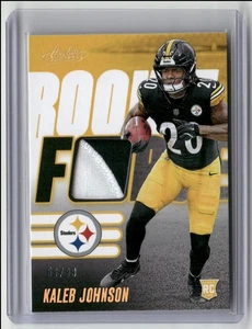 2025 Panini Absolute Rookie Force Patch Kaleb Johnson Rookie 56/99 Steelers - Picture 1 of 2