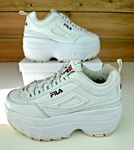 FILA Platform Trainers Wedge Disruptor 2  White Chunky Sole Size  6 UK 39.5 EU - Picture 1 of 16