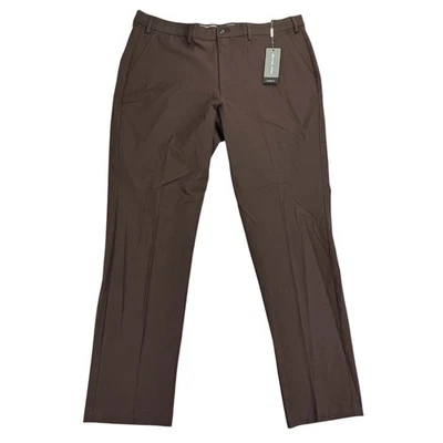 Pantalones de rendimiento Michael Kors para hombre calce clásico importante elásticos Blackberry 38x32 Foto 1 de 4