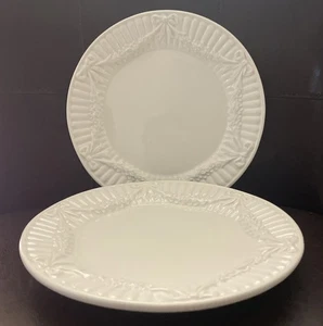 Set of 2 Tiffany & Co. White Salad Plates 8 1/4” Salad/Luncheon Plates Italy  - Picture 1 of 5