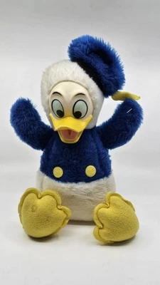 Juguete de peluche de goma de colección de los años 50 Walt Disney Productions Pato Donald Foto 1 de 4
