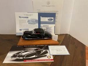 FRANKLIN MINT 1947 BENTLEY MARK VI BLACK SCALE 1:24 No Box DIECAST Papers+Tag!! - Picture 1 of 18