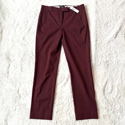 J. Pantalones Crew Maddie Algodón Elástico Bidireccional Para Mujer’s 6 Rojo Nuevo Con Etiquetas Oficina Carrera Foto 1 de 4