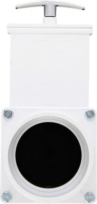 3" PVC Gate Valve with Metal Handle - Durable Black Slip Design - Image 1 of 4