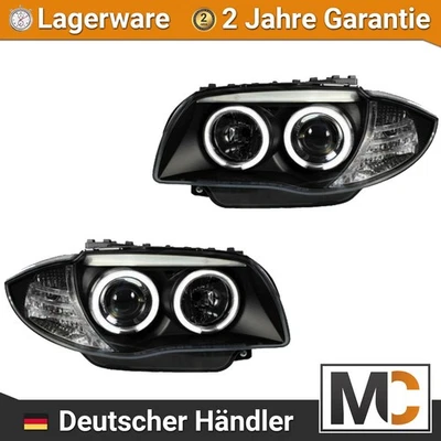 CCFL LED Kit Ringlichter/Angeleyes Schwarz passt für BMW 1er E81 E87 E82 E88 - Bild 1 von 4