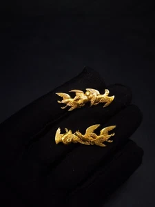 Menuki giapponese tipo tre uccellini modello per wakziashi, Y168 - Foto 1 di 10