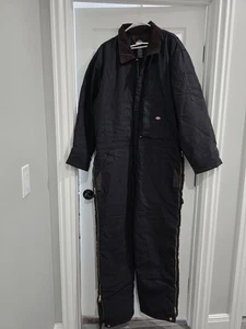 Dickies Mens Black Regular Long Sleeve Deluxe Insulated Coveralls XXLarge NWOT - Picture 1 of 11