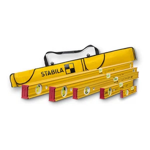Stabila 80 AS Spirit Level 5 Pack Set - 20, 40, 60, 90 & 120cm + Level Bag - Picture 1 of 8