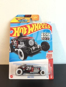 Hot Wheels Red Edition 3/12 Max Steel Target Exclusive Black Factory Sealed Set - Picture 1 of 1