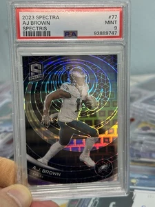 A.J. BRAUN 2023 SPECTRA FOOTBALL SPECTRIS PRIZM EAGLES /30 PSA 9 - Bild 1 von 2