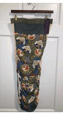 NUEVO HALE BOB Maxi Vestido Midi Azul Gris Bronceado Estampado Sin Tirantes Reunión Lateral S Orig264 Foto 1 de 4