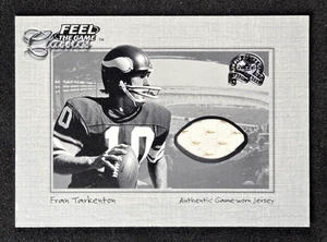 2000 Fleer Greats of the Game Fran Tarkenton Feel The Game Classics Jersey Card - Picture 1 of 6