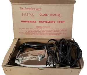 FALKS Globe Trotter Universal Travelling Iron Ironing Clothing Vintage - Picture 1 of 12
