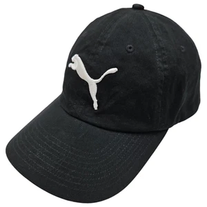 Puma Black Logo Baseball Cap Hat Adults One Size Adjustable - Picture 1 of 11