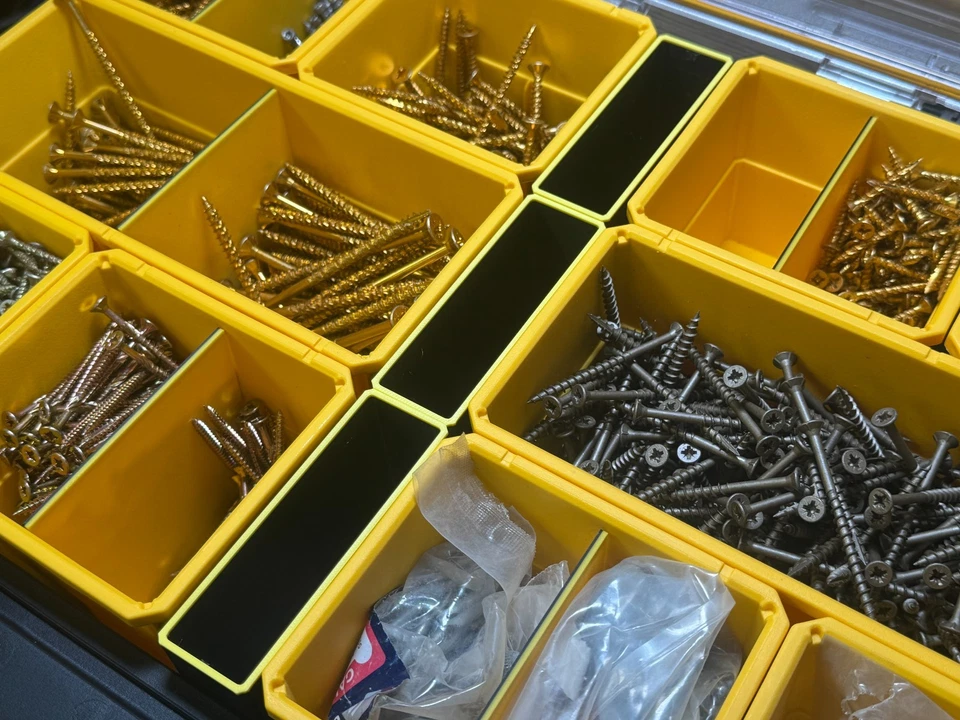 3x Middle Bins  Compatible with DeWalt ToughSystem 2.0 Organiser Toolbox | PETG - Image 1 of 4