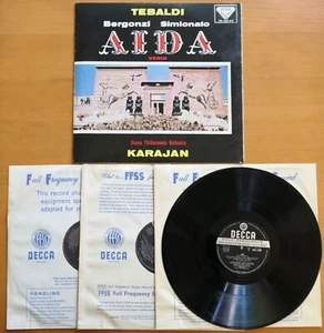 SXL 2167-8-9 ED1 Verdi Aida Tebaldi Karajan 3xLP Decca WBG 1st (no box) - Picture 1 of 8