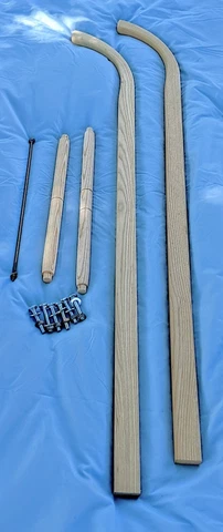Plow Handles  with 2 spindles,1 long bolt and 6 carriage bolts. Square nuts Cover