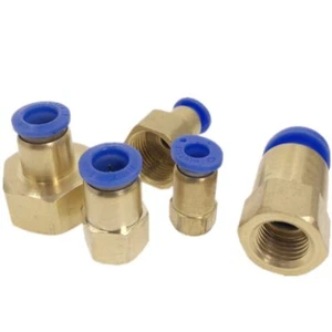 Tubo de manguera de perno hembra recto neumático BSP conector de ajuste a presión línea de aire - Imagen 1 de 6