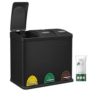 Mülleimer Abfalleimer Edelstahl Recycling Papierkorb Mülltrenner Küche LTB24BK - Bild 1 von 9